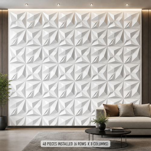3D Panneau mural Cadre Blanc